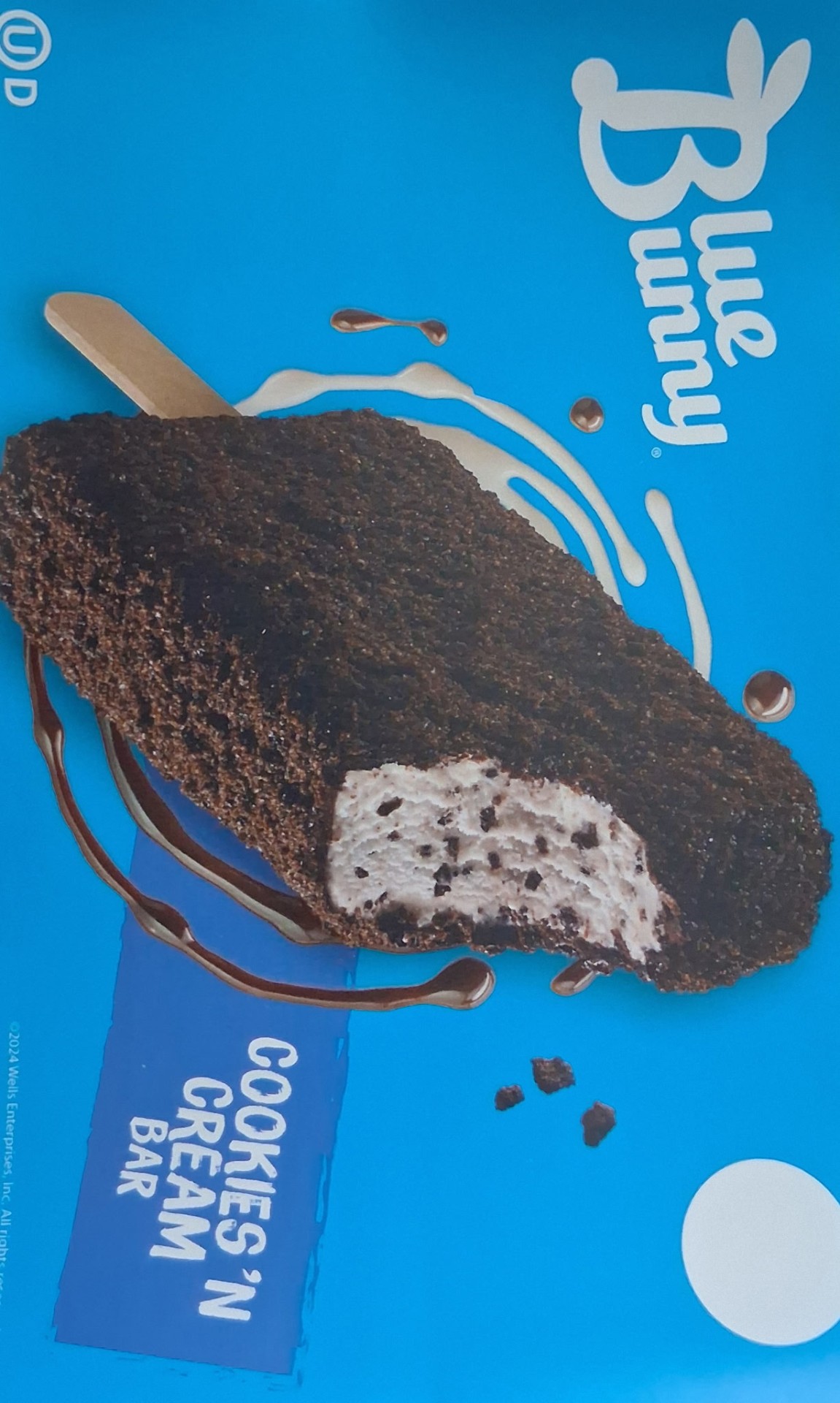 Blue Bunny Cookies 'n Cream Bar